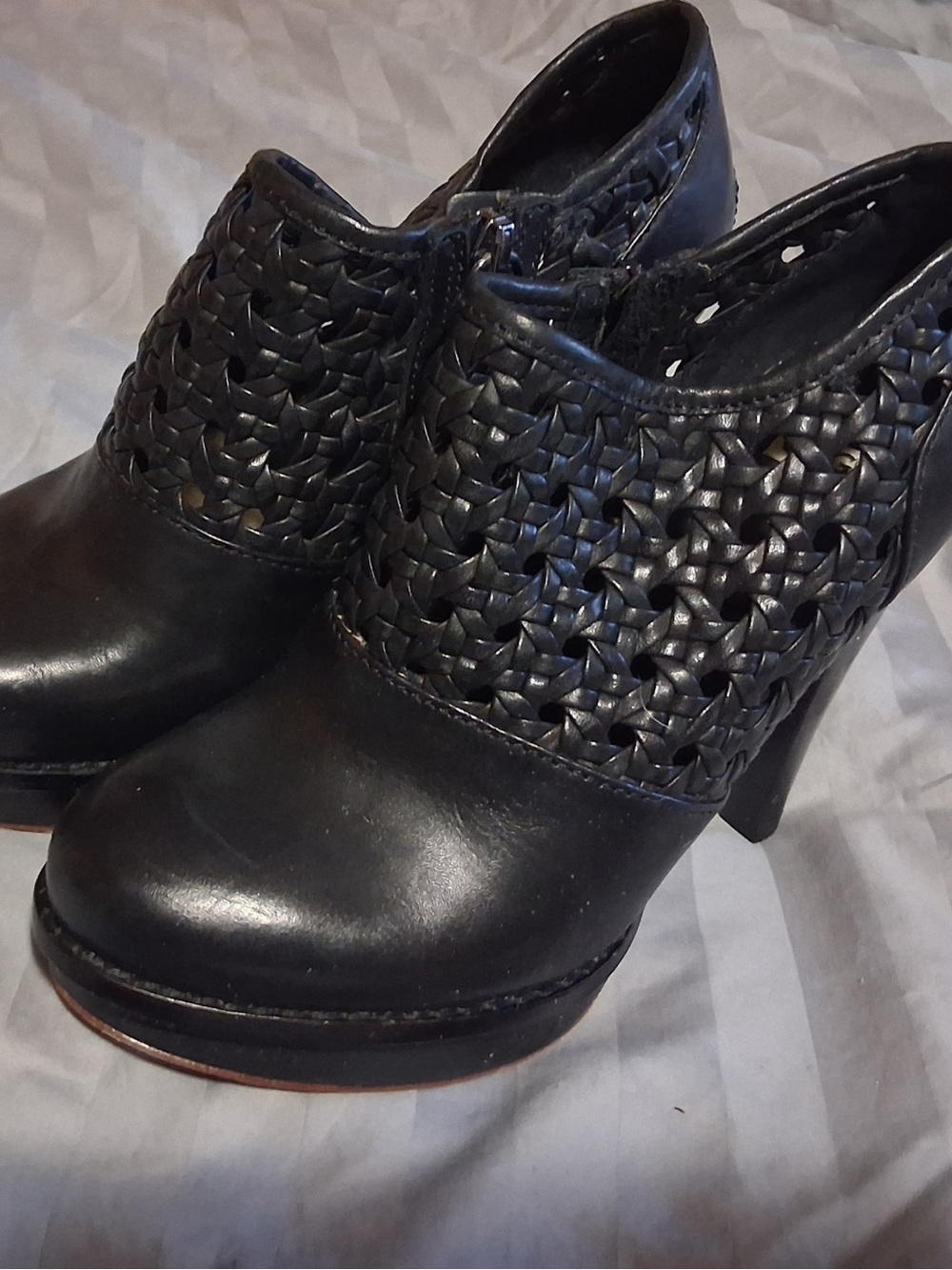 Woven Leather Platform B